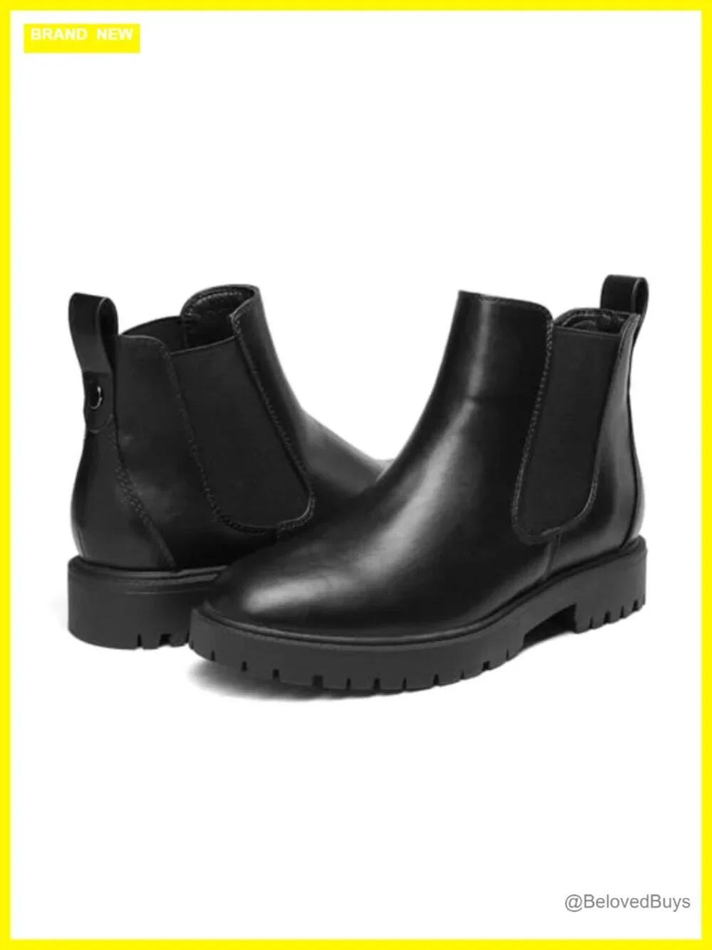 Women's Low Heel Chelsea Ankle Boots Slip On Elastic Fall Booties
